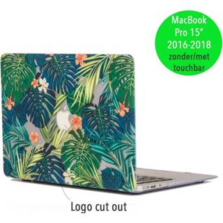 👉 Hard case hoesje kunststof palmboom bladeren groen hardcase hoes blauw Lunso voor de MacBook Pro Retina 15 inch (2016-2018) 660042276902