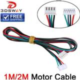 👉 Stepper wit 3DSWAY 3D Printer Motor Cable Connector 4pcs/lot 1M/2M DuPont line HX2.54 4pin to 6pin White Terminal Cables