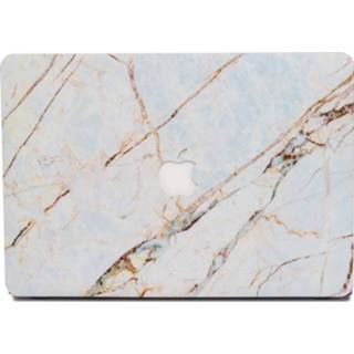 👉 Hardcase hoesje hoes goud blauw kunststof Lunso marmeren blauw/goud voor de MacBook Air 13 inch 641243961149