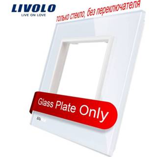 👉 Switch wit Livolo Luxury White Pearl Crystal Glass, 80mm*80mm, EU standard, Single Glass Panel For Wall Socket,VL-C7-SR-11