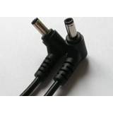 👉 Power plug adapter 2 piece 22AWG Double male L-shaped DC 5.5x2.1mm 90 Right Angle to cable connector cord 29cm