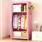 👉 Wardrobe small Minimalist Cloth Student Dormitory Single Fabric Folding Clothing Storage Cabinet Home Furniture Closet