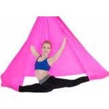 👉 Huishoudelijke Handstand Elastic Stretching Rope Aerial Yoga Hangmat Set (Rose Red)