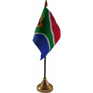 👉 Tafelvlag multi polyester Zuid Afrika versiering 10 x 15 cm