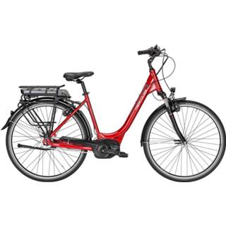 👉 Elektrische fiets rood active vrouwen Hercules Roberta F7 dames 50cm 504 Watt