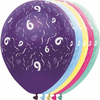 👉 Multi kunststof Helium leeftijd ballon 6 jaar