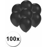 👉 Ballon zwart kunststof 100x Mini ballonnen metallic