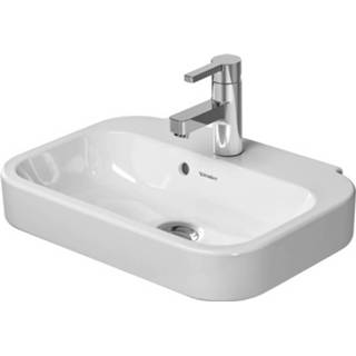 👉 Fontein wit active Duravit Happy D2 50x36 cm met kraangat en overloop 4021534855832