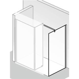 👉 Zijwand chroom glas active Duschprofi Walk-in Atelier vrijstaande 90x200cm / Helder