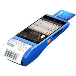 👉 Luidsprekersteun blauw PDA-5501 Multi-function 5.5 inch IPS Screen IP65 Protection All-in-one Intelligent Terminal Built-in Thermal Line Printer & MIC Speaker Support WiFi Bluetooth GPS(Blue) 6922041578482 6167005416428