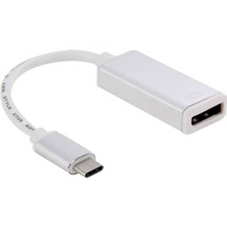 👉 Adapterkabel zilverkleurig zilver 10cm USB-C / Type-C 3.1 aan Display Adapter Kabel, Voor MacBook 12 inch, legt Pixel 2015, Nokia N1 Tablet PC(zilver) 6922276292788