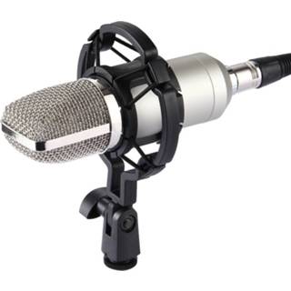 👉 Condensator zilver FIFINE F-700 Professional Condenser Sound Recording Microphone with Shock Mount for Studio Radio Broadcasting 3.5mm Earphone Port Cable Length: 2.5m(Silver) 6922253066401 8508836223959