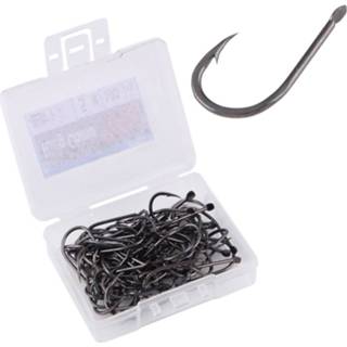 👉 Carbon steel 5# 100 PCS (Single Box) Fish Barbed Hook Fishing Hooks metout Hole 6922050052447