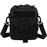 👉 Schoudertas zwart INDEPMAN DL-B020 Fashion Army Style Oxvoord kleding Tactical Package Crossbody Bag Shoulder Sling Hand Messenger Afmeting: 17 x 15 8 cm(zwart) 6922153888196 6441484448355