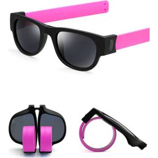 👉 Spiegel roze vrouwen mannen New Fashion Crimp Folding Mirror Pops Polarized Sunglasses Casual UV400 beschermend Glasses voor Men / Women(roze) 6922516342587 6435893327462