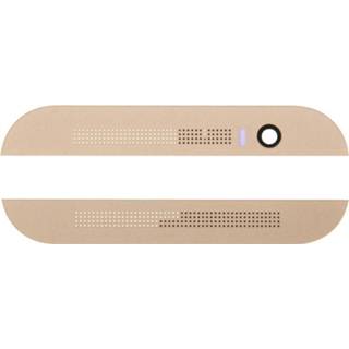 👉 Goud glas Front Upper Top + Lower Bottom Glass Lens Cover & Adhesive for HTC One M8(Gold) 6922044458750 6167005311525