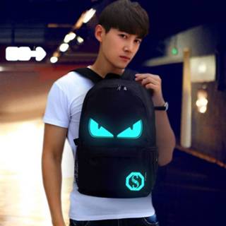 👉 Rugzak large l 48 vrouwen mannen Multi-Function Capacity Oxford Cloth Demon Luminous Backpack Casual Laptop Computer Bag with External USB Charging Interface for Men / Women Student Size: 48*29*17cm 6922994419634