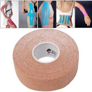 👉 Bandage Waterproof Kinesiology Tape Sports Muscles Care Therapeutic Size: 5m(L) x 2.5cm(W)(Apricot) 6922365915314