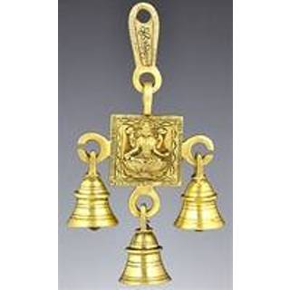 👉 Deurbel brass active Lakshmi Solid Wall Hanging Chime with Three Bells