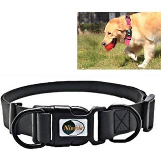 👉 Zwart PVC Materiaal Waterdicht Adjustable Dual Loop Pet Dogs Collar geschikt voor Ferocious Afmeting: L 39-63 cm (zwart) 6922947174450 6473431797407
