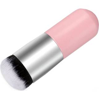 👉 Handvat roze houten large Short Handle Round Head Buffer Foundation Powder Makeup Brushes Plump Brush BB Cream Tools(roze) 6922056131269