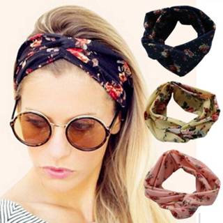 👉 Ornament Hair Ornaments kleding Knotted Hairband Cross Headband 6922203867171