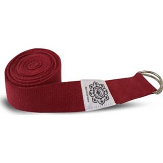 👉 Yogariem rood active Katoenen Yoga Riem met D-Ring - 270 cm 8901167823124