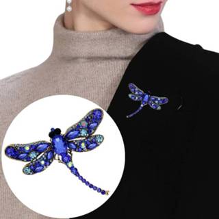 👉 Blauw Europe en the United States Vintage Dragonfly patroon Brooch(blauw) 6922701852709