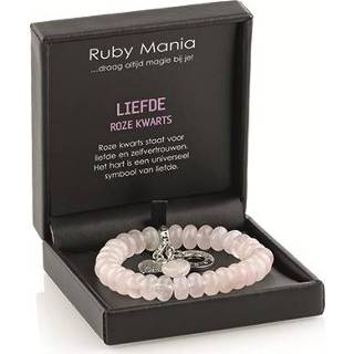 👉 Armband roze active mannen Ruby Mania Kwarts Rond (Model 21) 8718561011817