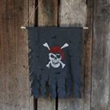 👉 Banner small klein Halloween Decoration Jolly Roger Skull Pirate Vlag Party Supplies Afmeting: 47 x 51cm 6922971395319