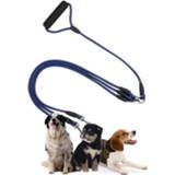 👉 Handvat blauw nylon touw Pet Dog 3 in 1 Traction Rope Walking Leads With Handle Lengte: 124cm(blauw) 6922398313897