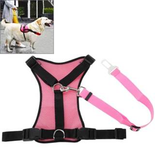 👉 Bretel roze l Pet Dog Chest Suspenders met Safety Belt Afmeting: L(roze) 6922557398482