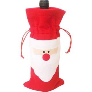 Pluche 3 PCS Santa patroon Christmas Dinner Table Decoration Plush Champagne Wine Bottle Bag 6922667853727