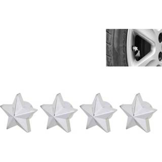 👉 Plastic zilver Universeel 8mm Five-Pointed Star Style Car Tire Valve Caps 4 stuks(zilver) 6922098941727