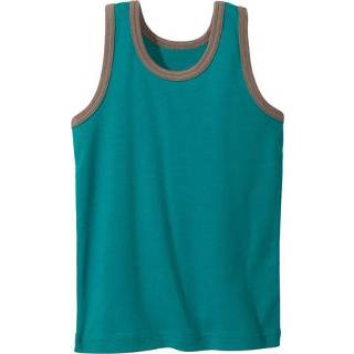 👉 Onderhemd jongens van bio-katoen, smaragd 98/104