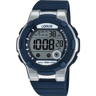 👉 Digitale horloge kunststof grijs mannen gespsluiting vierkant tweekleurig digitaal quartz acrylglas blauw polshorloge active Lorus R2355KX9 Heren 4894138326448