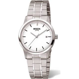 👉 Horloge titanium wit vrouwen vierkant zilverkleurig quartz eraal active Boccia 3258-02 Dames 4040066233826