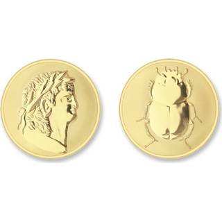 Mi Moneda Roman - Scarabee gold Roman - Scarabee gold munt Byoux goud small monedas dames geel verguld medium large geelgoud Mi Moneda Roman - Scarabee gold munt