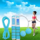 👉 Blauw baby's IROPE Professional Electronic Timer en Counter Skipping Rope met 4-button LCD Display (Baby blauw) 6922162278247