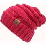 👉 Hoed roze magenta wol CC Letter Solid Kleur Wool Hats Concise Knitting Hat(hard roze) 6922097630714 6267051813124
