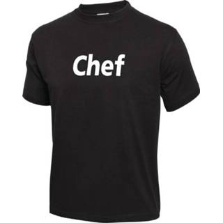 👉 Unisex T-shirt met opdruk Chef zwart L - L