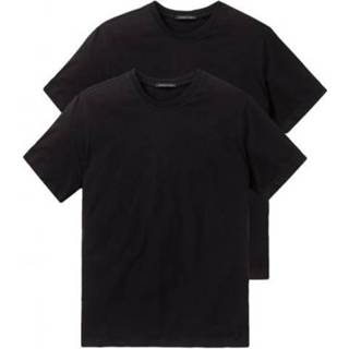 👉 Shirt zwart katoen s|m|l|xl|xxl|3xl mannen Schiesser American T-Shirt 2-pack