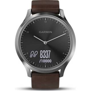 👉 Horloge edelstaal polshorloge zilverkleurig quartz eraal rond vivomove zwart active mannen Garmin 010-01850-04 HR Premium Smartwatch