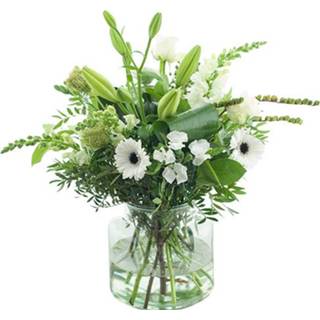 👉 Boeket wit met vaas