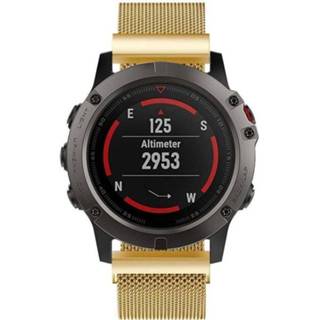 👉 Armband magneetsluiting goud XL fashion Just in Case Milanees voor Garmin Fenix 5X - 8718722543300