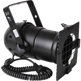 👉 Spiraalkabel zwart Par46-projector met en schuko-stekker - 5410329572860