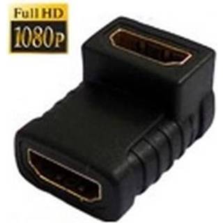 Koppeling vrouwen zwart HDMI 90 graden hoek vrouwtje naar (Verguld)(zwart) 6922648204975