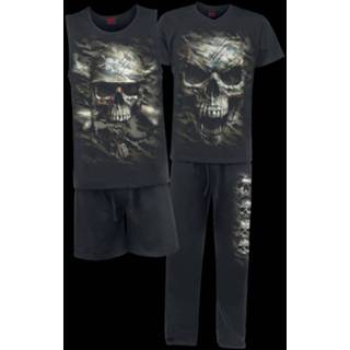 👉 Spiral Camo Skull Pyjama zwart