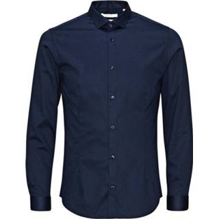 👉 S blauw male XL m Business-shirt Super slank 310207900110