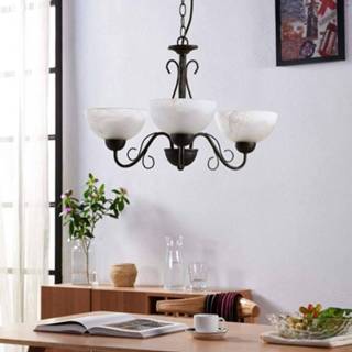 👉 Wit albast Mohija - romantische pendellamp, 3 lichtbronnen